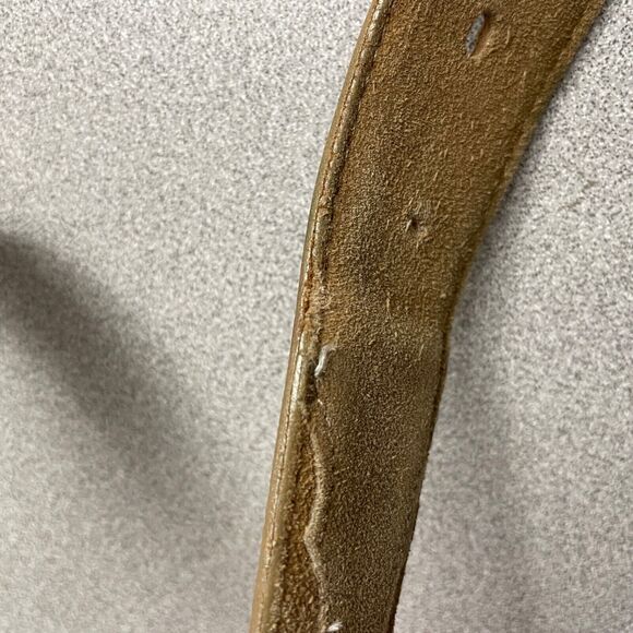 Vintage Tony Lama Western Tan Suede Belt 30 1.25in Cowboy Southwest Made in USA - Picture 8 of 8